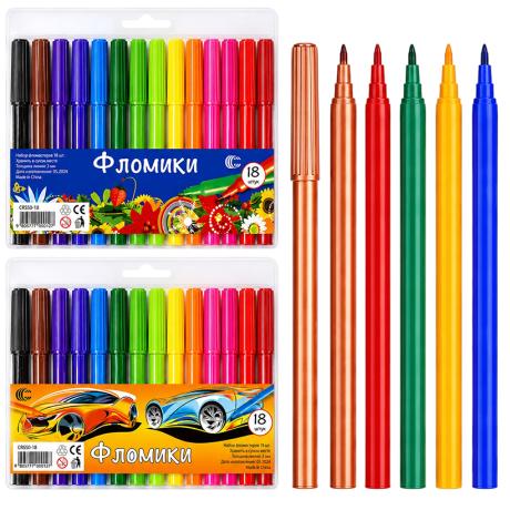 Фломастери 18 кольорів "Фломики" "C" CR550-18