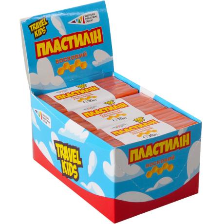 Пластилин восковый "Travel Kids" оранжевый 30г "Гамма" 333106
