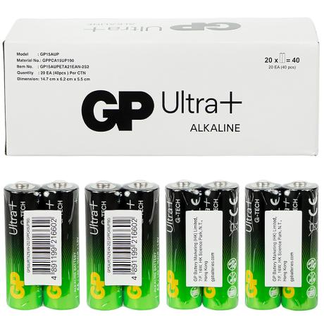 Батарейка GP 15АUP-2S2 АА по 2 шт AlkalineUltra Plus GP-216602