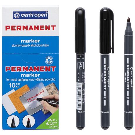 Маркер перманентний чорний CENTROPEN 2836