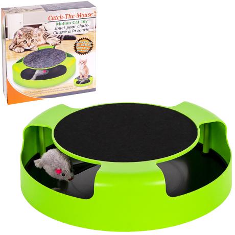 Игрушка для кошек 25,5*6,5см с когтеточкой и мышкой TV-24