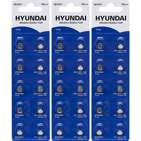 Батарейка HYUNDAI AG1 Blister 10 "таблетка" 7008001
