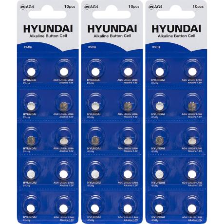 Батарейка HYUNDAI AG4 Blister 10 "таблетка" 7008004