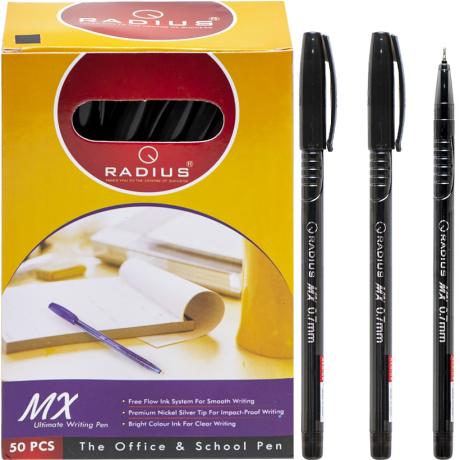 Ручка "MX" RADIUS тонированная 50 штук, черная
