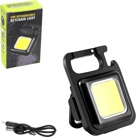 Фонарь-брелок 31г COB LED аккумуляторный с магнитом и карабином C001-A