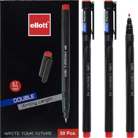 Ручка масляна  "СARBONIX" Ellott CL-M6 червона