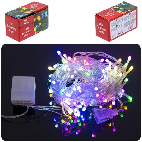 АКЦІЯ! Гірлянда світлодіодна 9м 80 LED мультиколір, 8 режимів, 220V D-7