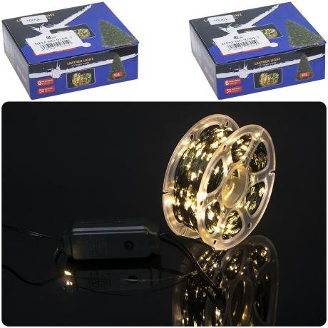 АКЦІЯ! Гірлянда світлодіодна "Роса" 102м 1000 LED теплий білий, на котушці 9280-3