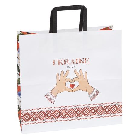 Пакет бумажный КРАФТ белый 32х15х30см KGB 323015-32