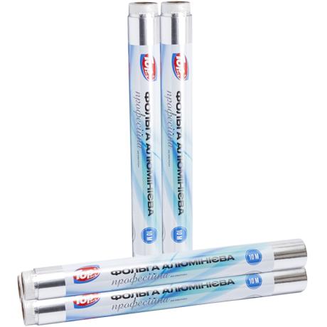 Фольга алюмінієва 44см*10м 25 мкм професійна Top Pack