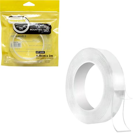 Скотч двосторонній NANO Tape 1,8см*3м прозорий 318
