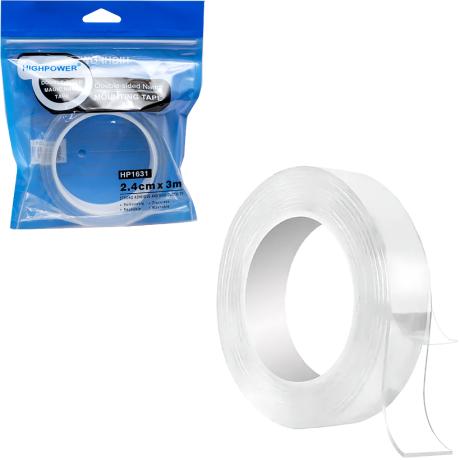 Скотч двухсторонний NANO Tape 2,4см*3м прозрачный 324