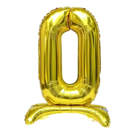 Шарик фольгированный  Цифра "0"  напольный 80см  FL-010-0