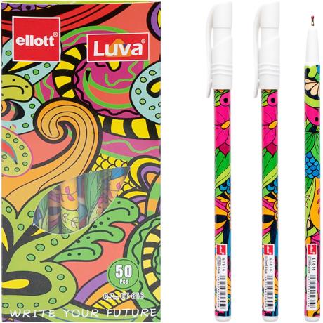 Ручка шариковая  "Luva" "Ellott" ET-816-50 синяя, в картонной коробке