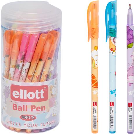 Ручка шариковая  "Luva" "Ellott" ET-817-50PVC синяя, в пластиковом тубусе