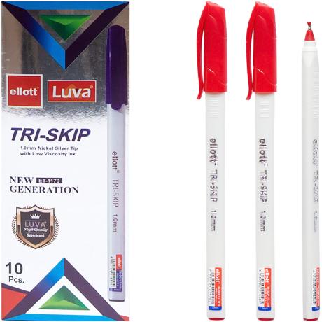 Ручка шариковая  Tri-Skip "Ellott" ET1179-10 красная