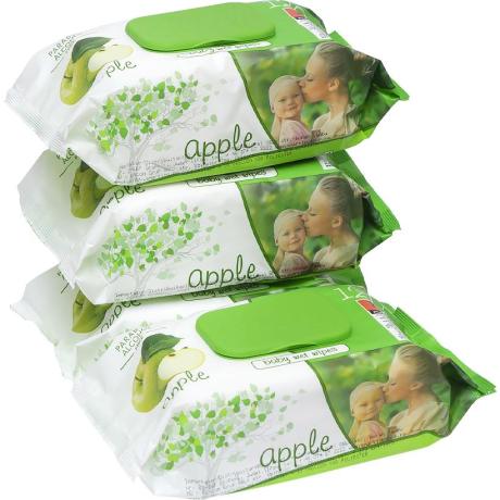 Влажные салфетки 120шт ТМ SLEEPY APPLE с клапаном 