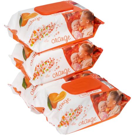 Влажные салфетки 120шт ТМ SLEEPY Orange с клапаном 320188