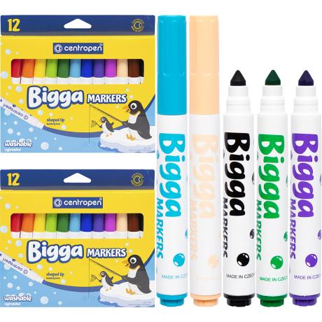 Фломастеры 12 цветов 7650/12 Bigga CENTROPEN 
