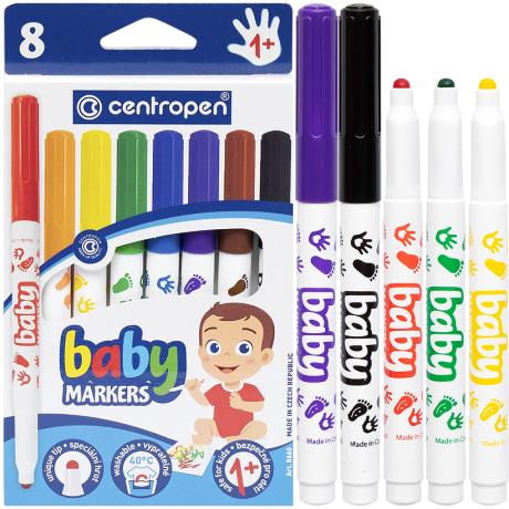 Фломастеры 8 цветов 8660/08 Baby CENTROPEN 