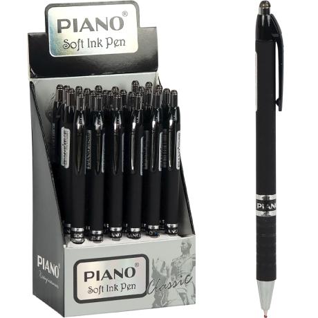 АКЦИЯ! Ручка масляная PIANO  автоматическая PВ-165 черная