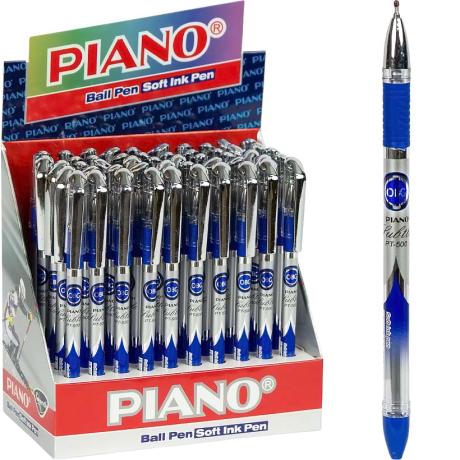 РАСПРОДАЖА! Ручка масляная  PIANO PT-500 синяя