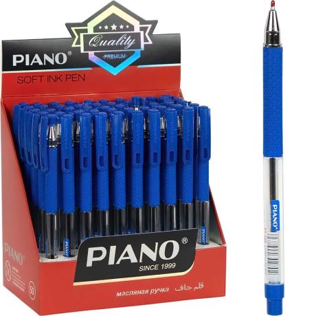 РОЗПРОДАЖ! Ручка масляна  PIANO  PT-350 синя