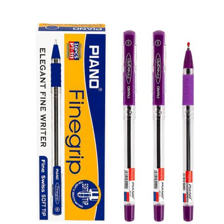АКЦИЯ! Ручка масляная Finegrip PIANO PT-111 фиолетовая