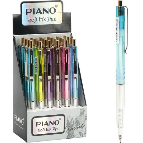 РОЗПРОДАЖ! Ручка масляна PIANO автоматична PT-017 синя