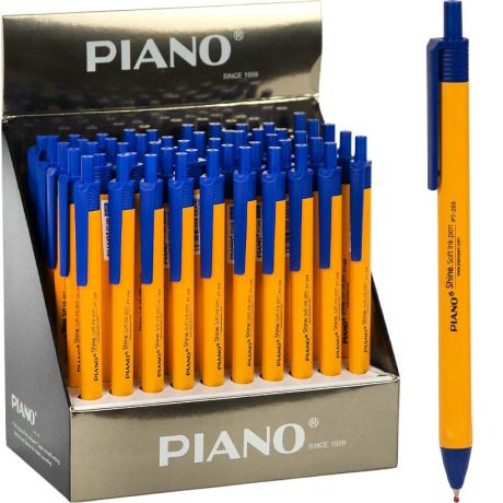 РАСПРОДАЖА! Ручка масляная PIANO автоматическая PT-208 синяя