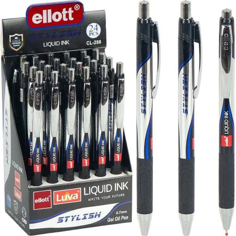 Ручка масляна Stylish "Ellott" автоматична CL288-24 синя