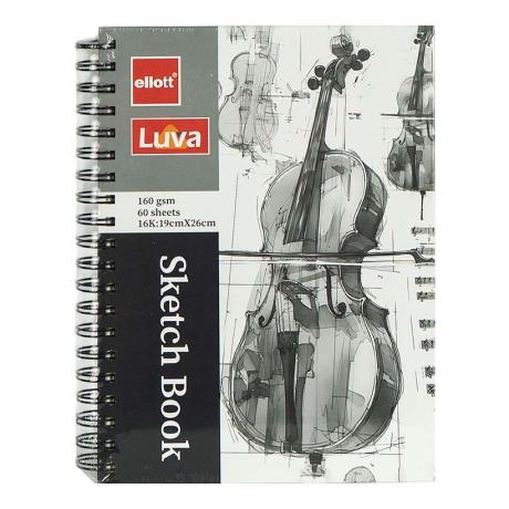 Альбом для эскизов А5 60 листов, 160 г/м² Sketch Book  ETBZ-001-16K на спирали