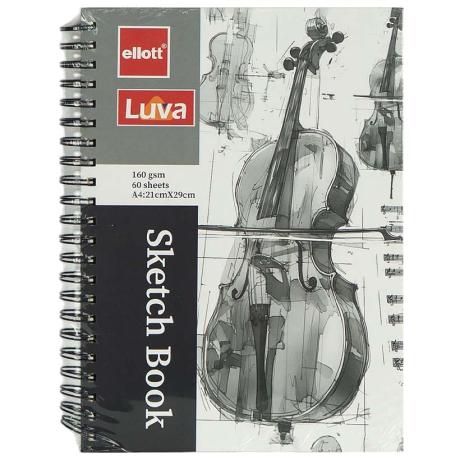 Альбом для эскизов А4 60 листов, 160 г/м² Sketch Book  ETBZ-001-А4 на спирали