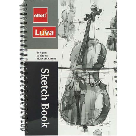 АКЦІЯ! Альбом для ескізів А3 60 аркушів, 160 г/м² Sketch Book CLBZ-001-8K на спіралі