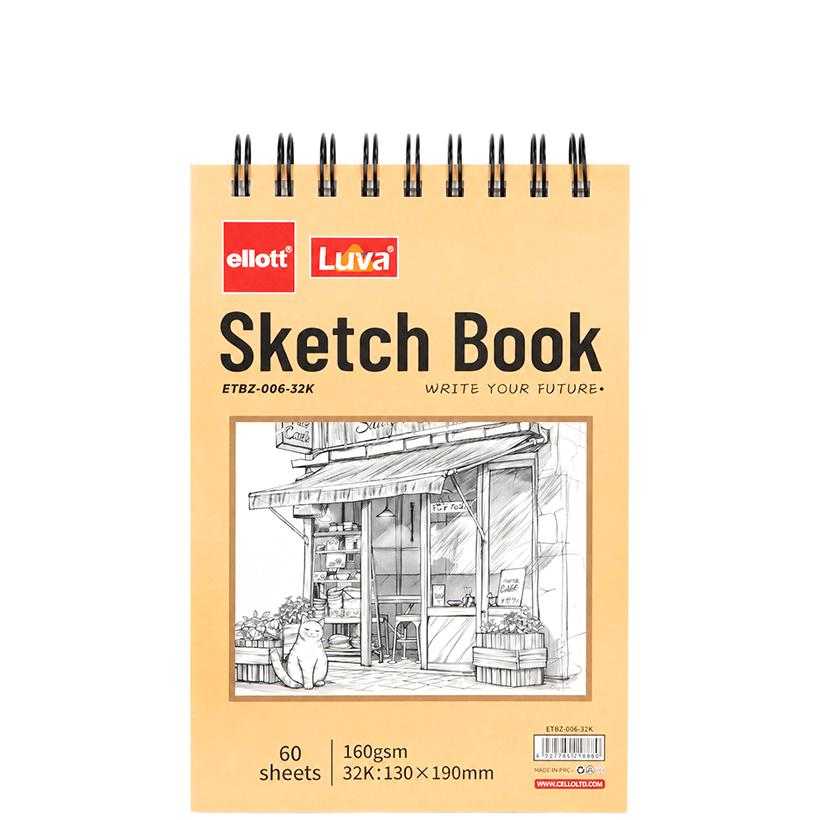 Альбом для эскизов А6 60 листов, 160 г/м² Sketch Book ETBZ-006-32K