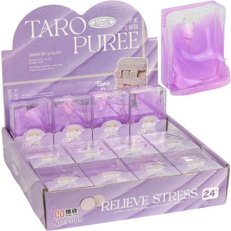 Игрушка-антистресс слайм в кубике "Taro puree" 2009-2 (фиолетовый)