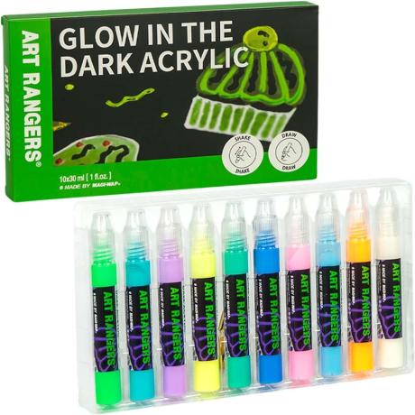 АКЦИЯ! Краски 30мл 10 цветов Люминесцентные  акриловые "Acryliс Glow in the Dark"   PA51.10030
