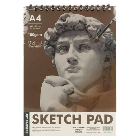 Альбом для эскизов А4 24 листа, 180 г/м² Sketch Pad 102.PB.02 спираль сверху