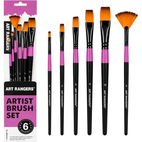АКЦИЯ! Набор кистей художественных 6шт "Art Ranger" с длинной ручкой 30 см.BR6706-1