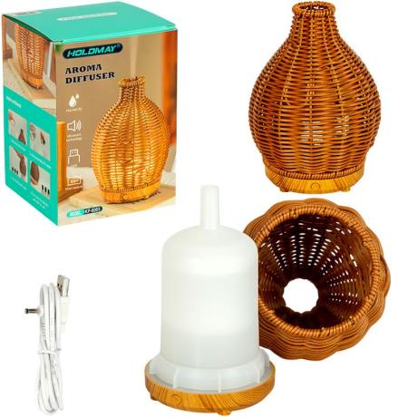 ТОТАЛ! Зволожувач повітря 12*12*16,5см з LED-підсвіткою AROMA DIFFUSER KP-6005