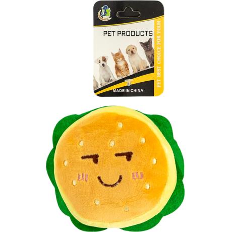 РАСПРОДАЖА! Игрушка для животных 11*11*5см мягкая "Бургер" с пищалкой 696