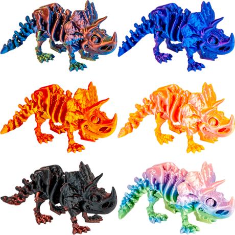 Игрушка подвижная 3D "Динозавр Трицератопс" 29г 14см 122680