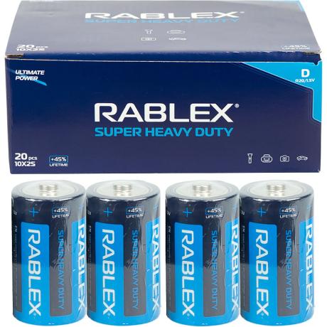 Батарейка RABLEX R20 1.5V солевая 000400
