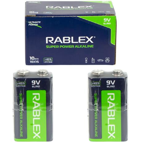 Батарейка RABLEX 9V 6LR61 (крона) щелочная 000745