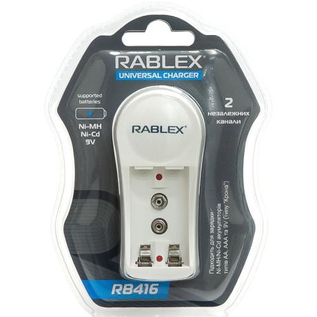 Зарядное устройство универсальное "RABLEX" AA/AAA/ 9V и Ni-MH/Ni-Cd RB416