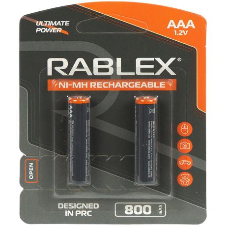 Аккумуляторы RABLEX ААА 800 1.2V перезаряжаемые 001285