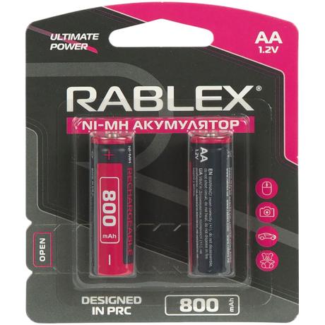 Аккумуляторы RABLEX АА 800 1.2V перезаряжаемые 001216