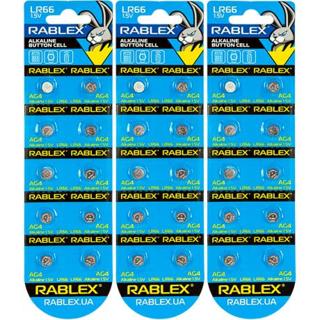 Батарейка RABLEX "таблетка" 1.5V AG4 (LR66)