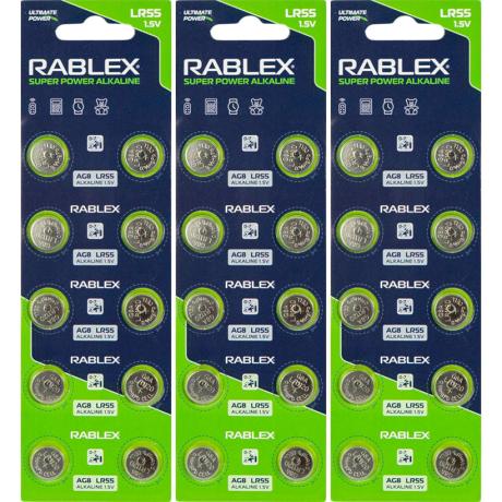 Батарейка RABLEX "таблетка" 1.5V AG8 (LR55)