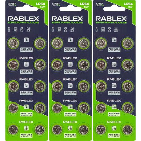 Батарейка RABLEX "таблетка" 1.5V AG10 (LR54)